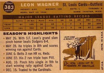 Leon Wagner  baseball card collectible - Main Image 2