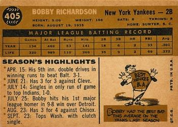 Bobby Richardson  baseball card collectible - Main Image 2