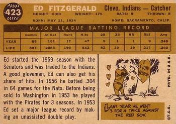 Ed FitzGerald  baseball card collectible - Main Image 2