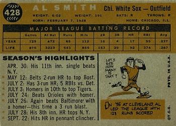 Al Smith  baseball card collectible - Main Image 2