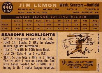 Jim Lemon  baseball card collectible - Main Image 2