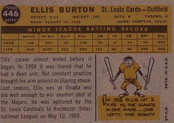 Ellis Burton  baseball card collectible - Main Image 2