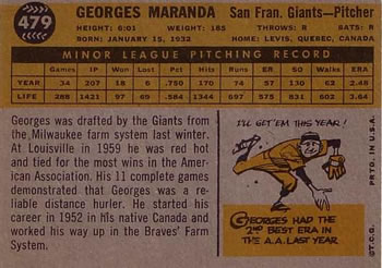 Georges Maranda  baseball card collectible - Main Image 2