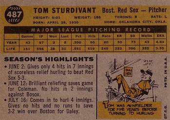 Tom Sturdivant  baseball card collectible - Main Image 2