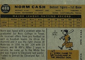 Norm Cash  baseball card collectible - Main Image 2