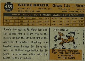 Steve Ridzik  baseball card collectible - Main Image 2