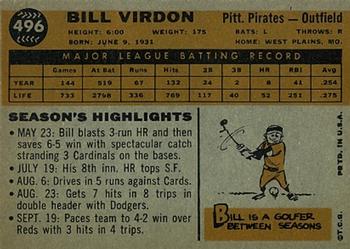 Bill Virdon  baseball card collectible - Main Image 2