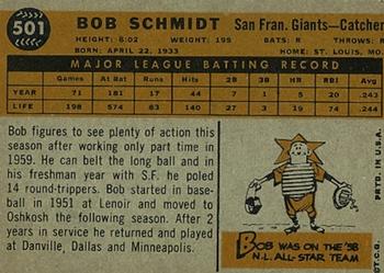 Bob Schmidt  baseball card collectible - Main Image 2