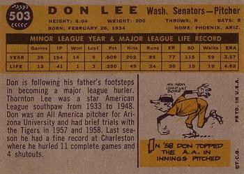 Don Lee  baseball card collectible - Main Image 2