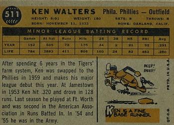 Ken Walters  baseball card collectible - Main Image 2