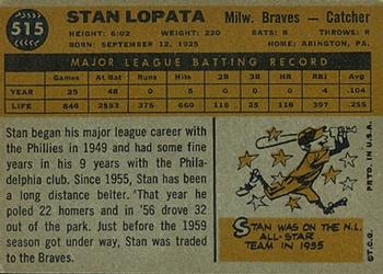 Stan Lopata  baseball card collectible - Main Image 2