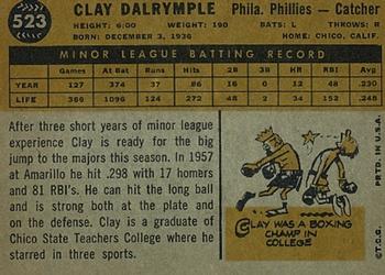 Clay Dalrymple  baseball card collectible - Main Image 2