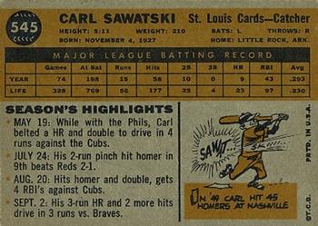 Carl Sawatski  baseball card collectible - Main Image 2