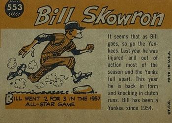 Bill Skowron  baseball card collectible - Main Image 2