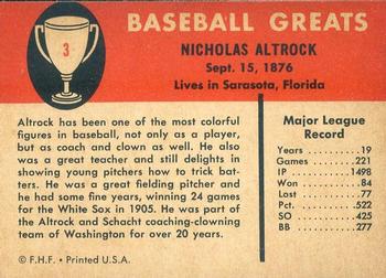 Nick Altrock  baseball card collectible - Main Image 2