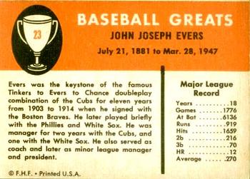 Johnny Evers  baseball card collectible - Main Image 2