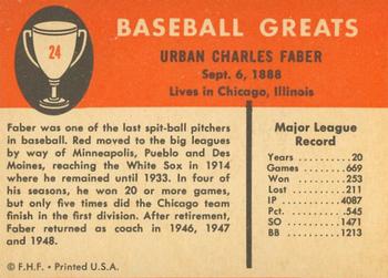 Red Faber  baseball card collectible - Main Image 2