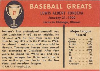 Lew Fonseca  baseball card collectible - Main Image 2