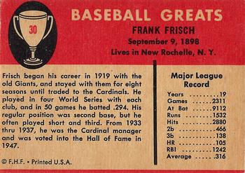 Frankie Frisch  baseball card collectible - Main Image 2