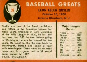 Goose Goslin  baseball card collectible - Main Image 2