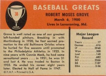 Lefty Grove  baseball card collectible - Main Image 2