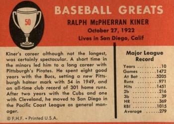 Ralph Kiner  baseball card collectible - Main Image 2