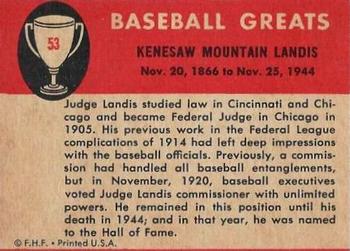 Judge Kenesaw Landis  baseball card collectible - Main Image 2