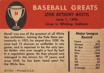 Johnny Mostil  baseball card collectible - Main Image 2