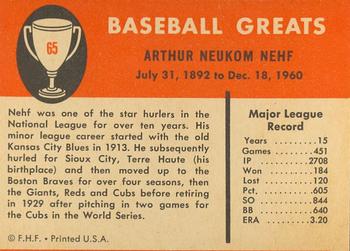 Art Nehf  baseball card collectible - Main Image 2