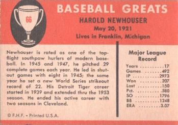 Hal Newhouser  baseball card collectible - Main Image 2