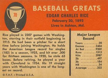 Sam Rice  baseball card collectible - Main Image 2