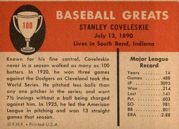 Stanley Coveleski  baseball card collectible - Main Image 2