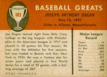 Joe Dugan  baseball card collectible - Main Image 2