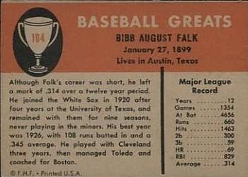 Bibb Falk  baseball card collectible - Main Image 2
