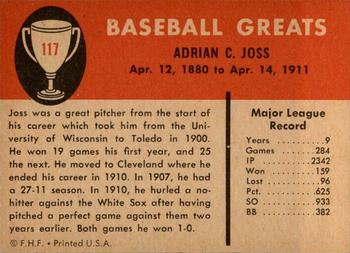 Addie Joss  baseball card collectible - Main Image 2