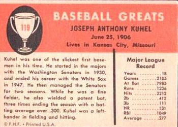 Joe Kuhel  baseball card collectible - Main Image 2