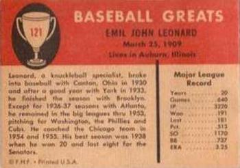 Dutch Leonard  baseball card collectible - Main Image 2