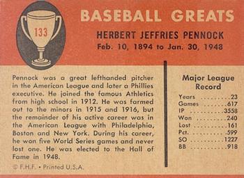 Herb Pennock  baseball card collectible - Main Image 2