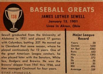 Luke Sewell  baseball card collectible - Main Image 2