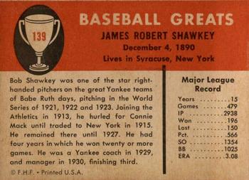 Bob Shawkey  baseball card collectible - Main Image 2