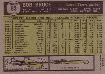 Bob Bruce  baseball card collectible - Main Image 2