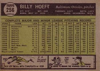 Billy Hoeft  baseball card collectible - Main Image 2