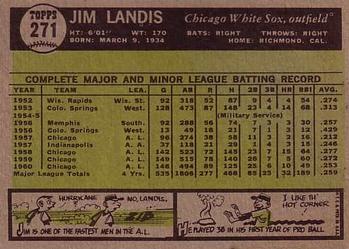 Jim Landis  baseball card collectible - Main Image 2