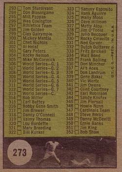 4th Series Checklist: 265-352  baseball card collectible - Main Image 2