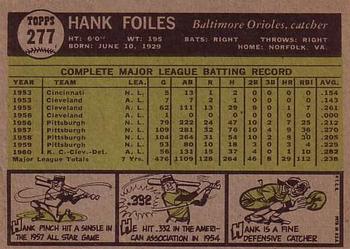 Hank Foiles  baseball card collectible - Main Image 2