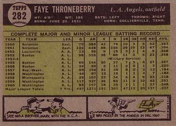 Faye Throneberry  baseball card collectible - Main Image 2
