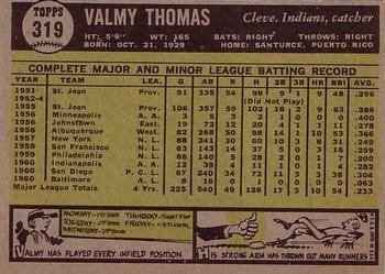 Valmy Thomas  baseball card collectible - Main Image 2