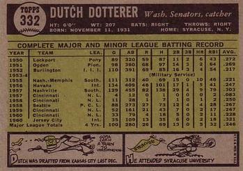 Dutch Dotterer  baseball card collectible - Main Image 2
