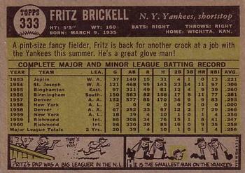 Fritz Brickell  baseball card collectible - Main Image 2