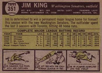 Jim King  baseball card collectible - Main Image 2